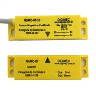 Sensor Magnético Codificado Cat 4 NR12 NAMC-01 / NSMC-01/33 Digimec