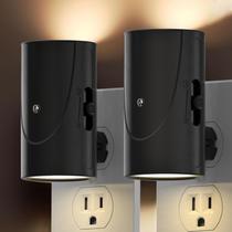 Sensor Night Light Niocomio Dusk to Dawn, pacote com 2 unidades, preto