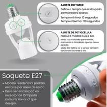 Sensor Presença E27 Bivolt Soquete Inteligente Lâmpada Automática 360 Graus Economia Energia Par Sensor Presença E27 Bivolt Soquete Inteligente Lâmpada Automática 360 Graus Economia Energia Par