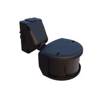 Sensor presenca frontal 180 microcontrolado externo preto