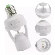 Sensor Presença Lâmpada Fotocélula Soquete E27 Bocal Luz Sensor Presença Lâmpada Fotocélula Soquete E27 Bocal Luz