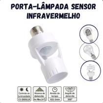 Sensor Presença Lâmpada Fotocélula Soquete E27 Bocal Luz