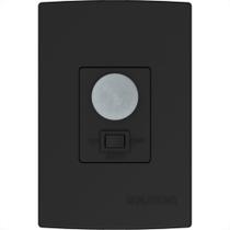Sensor Qualitronix Parede Embutir Foto 180 Com Chave Preto Qi6Mp
