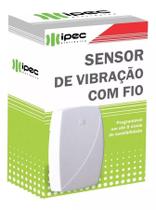 Sensor vibração impacto com fio 8 níveis sensibilidade ipec