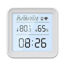 Sensor WiFi Inteligente de Temperatura e Umidade - Higrômetro com Termômetro e Backlight - Compatível com Alexa e Google Assistant