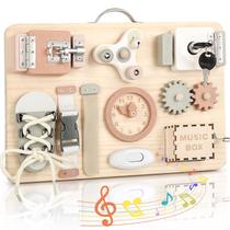 Sensorial de madeira Busy Board Joyreal Montessori para crianças