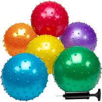 Sensory Balls Bedwina Knobby de 7 polegadas com bomba para crianças (pacote com 6)