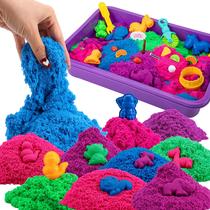 Sensory Bin Asoxt para menino e menina, brinquedo infantil com caixa de areia, 1,8 kg de areia