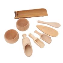 Sensory Bin Tools Toy Atyhao Wooden para crianças pequenas Nanmu Wood
