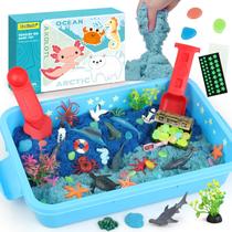 Sensory Bin Toy Kaelinda Ocean com animais marinhos para crianças de 3 a 5 anos
