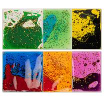 Sensory Fidget Liquid Motion Tiles Art3d para crianças, pacote com 6
