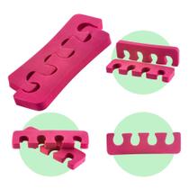 Separador de Dedos Pé Pedicure Salão de Beleza Profissional Reutilizável em EVA Dompel Rosa