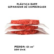 Separador de Hamburguer 13x13 de Plástico com 500 unidades Próprio Para Alimentos. Separador de Hamburguer 13x13 de Plástico com 500 unidades Próprio Para Alimentos.