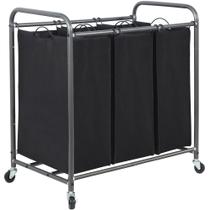 Separador de roupa para roupas STORAGE MANIAC 136L com rodas giratórias pretas
