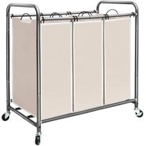 Separador de roupas STORAGE MANIAC 136L com rodas giratórias bege Separador de roupas STORAGE MANIAC 136L com rodas giratórias bege