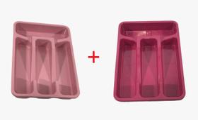 Separador De Talheres Plástico Rosa Vermelho Utilidade Doméstica Enfeite Cozinha Armário Decoração - collore_bling