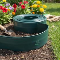 Separador limitador divisor de grama 50 mts com borda Largura 11cm Gold Plant