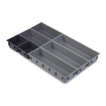 Separador Talheres Modular Organizador Gaveta Cozinha 7 Pts Cor Cinza