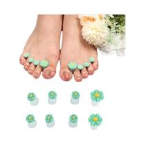 Separadores De Dedos De Silicone Com Strass De Coração Margarida, 8 Pacotes De Ferramentas Macias Separadores De Dedos De Silicone Com Strass De Coração Margarida, 8 Pacotes De Ferramentas Macias