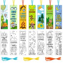 Separadores de libros para acampar ANGOLIO para colorear, 123 piezas para niños