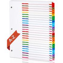 Separadores para fichário COIDEA A-Z multicoloridos 21,6 x 27,9 cm Separadores para fichário COIDEA A-Z multicoloridos 21,6 x 27,9 cm