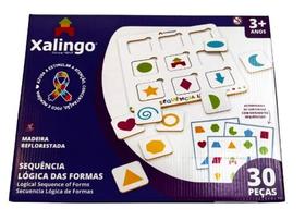 Sequencia logica das formas 30 peças mdf xalingo brinquedos Sequencia logica das formas 30 peças mdf xalingo brinquedos