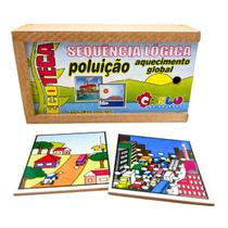Sequencia Lógica Educativo Poluição e Aquecimento Global Brinquedos Educativos Infantil Escolar Pedagógico Cognitivo de Madeira Carlu Criança 5 anos Sequencia Lógica Educativo Poluição e Aquecimento Global Brinquedos Educativos Infantil Escolar Pedagógico Cognitivo de Madeira Carlu Criança 5 anos