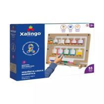 Sequência Lógica Magnética com 55 peças Xalingo Sequência Lógica Magnética com 55 peças Xalingo