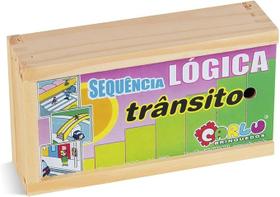 Sequência Lógica Trânsito - MDF - 16 Peças