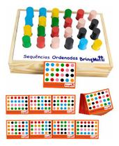 Sequencias Ordenadas De Cores Brinquedo Educativo Madeira - Brinqmutti