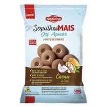 Sequilho Zero Açúcar Cacau e Coco Mais Fibras 120g - NAZINHA