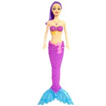 Sereia com Cauda Bicolor Iluminada de 33cm Boneca + Acessórios do Mar Sereia com Cauda Bicolor Iluminada de 33cm Boneca + Acessórios do Mar