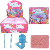 Sereia fosseis escavacao com pedra de gesso e acessorios 3 pecas Sereia fosseis escavacao com pedra de gesso e acessorios 3 pecas