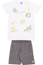 Serelepe Kids - Conjunto Infantil Masculino Nave Espacial Branco - SP6249.1-BR