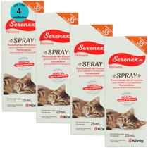 Serenex Spray 25ml Para Gatos Kit Com 4 unidades - Konig
