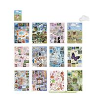 Série Kawaii Dream Growth, Livro De Adesivos Cortados a Laser Com 30 Folhas, Material Para Scrapbook