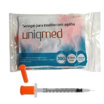 Seringa 0,5mL para Insumo Uniqmed Agulha 8mm x 0,30mm 30g 10 Unidades Seringa 0,5mL para Insumo Uniqmed Agulha 8mm x 0,30mm 30g 10 Unidades