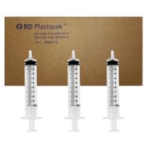 Seringa 10ml s/ ag. bico slip caixa com 100 unidades bd Seringa 10ml s/ ag. bico slip caixa com 100 unidades bd