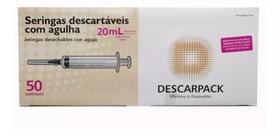 Seringa 20ml Agulha Luer Slip25X0,7 Caixa 50 Un