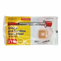 Seringa 31g 100ui ag. 6,0x0,25mm 1 ml caixa com 100 unidades descarpack