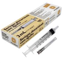Seringa 3ml 25X0,7cm 100un Com Agulha Luer Slip - Descarpack Seringa 3ml 25X0,7cm 100un Com Agulha Luer Slip - Descarpack