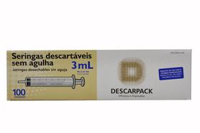 Seringa 3Ml Sem Agulha Descartável - 100 Unidades Luer Slip Seringa 3Ml Sem Agulha Descartável - 100 Unidades Luer Slip