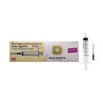 Seringa 5 ml com Agulha 25x7 Bico Slip - Caixa 100 Unidades Seringa 5 ml com Agulha 25x7 Bico Slip - Caixa 100 Unidades