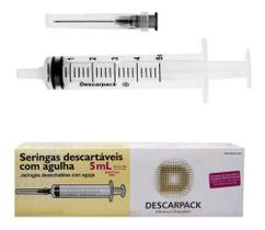 Seringa 5ml Descarpack Caixa C/ 100 Un Luer slip