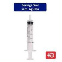 Seringa 5ml Sem Agulhas descartável Caixa com 100 unidades bico Luer Slip