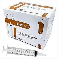 Seringa 60ml Descartável Bico Cateter Medix com 25 Unidades Seringa 60ml Descartável Bico Cateter Medix com 25 Unidades