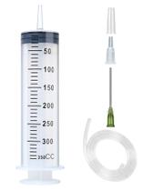 Seringa A AKRAF 350mL com tubo de 70 cm e agulha 14G 3,8 cm Seringa A AKRAF 350mL com tubo de 70 cm e agulha 14G 3,8 cm