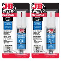 Seringa adesiva J-B Weld MarineWeld, 25 ml, pacote com 2 unidades, branca