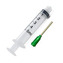 Seringa Aura Variety 5 ml Pacote com 25 Unidades 14GA 1" Ponta Romã Seringa Aura Variety 5 ml Pacote com 25 Unidades 14GA 1" Ponta Romã