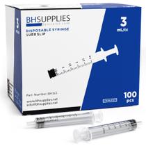 Seringa BH Supplies Luer Slip Tip 3 mL (sem agulha) x100